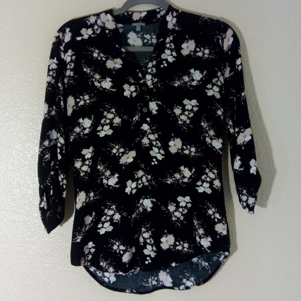 Charlotte Russe Floral Button Shirt Top